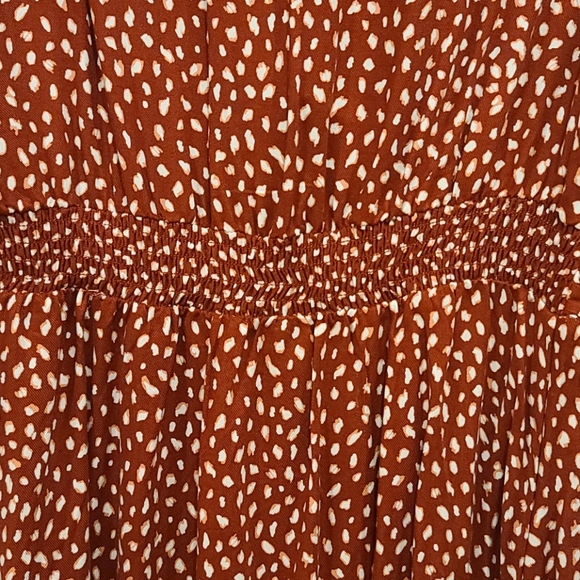 ISABEL brick red leopard print maternity dress - Picture 6 of 8